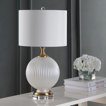 Lucette 26.5" Glass/Crystal LED Table Lamp - JONATHAN Y